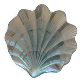 Magnificent iridescent blue vintage shell plate