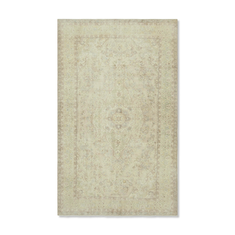 Handwoven one-of-a-kind anatolian beige carpet 164 cm x 281 cm