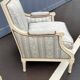 Paire de bergères fauteuils ancien style louis xvi vintage