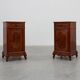 Pair Louis XV nightstands with Carrara marble top, France ca. 1890