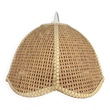 Vintage flower-shaped rattan pendant light