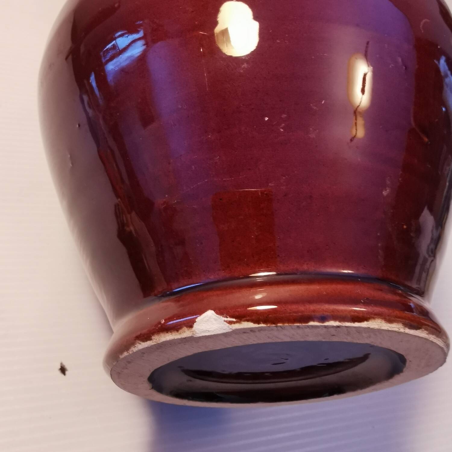 Vallauris vase brown tulip structure