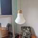 Suspension ampoule en opaline vintage