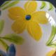 Hand-decorated round flower vase