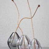 Crystal Lucid Drop Glass Vases by Sven Palmqvist for Orrefors, Sweden, 1950s, set of 3