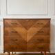 Commode en bois vintage années 50