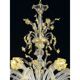 Huge Italian Murano Glass Chandelier with Handcrafted Flowers and Leaves