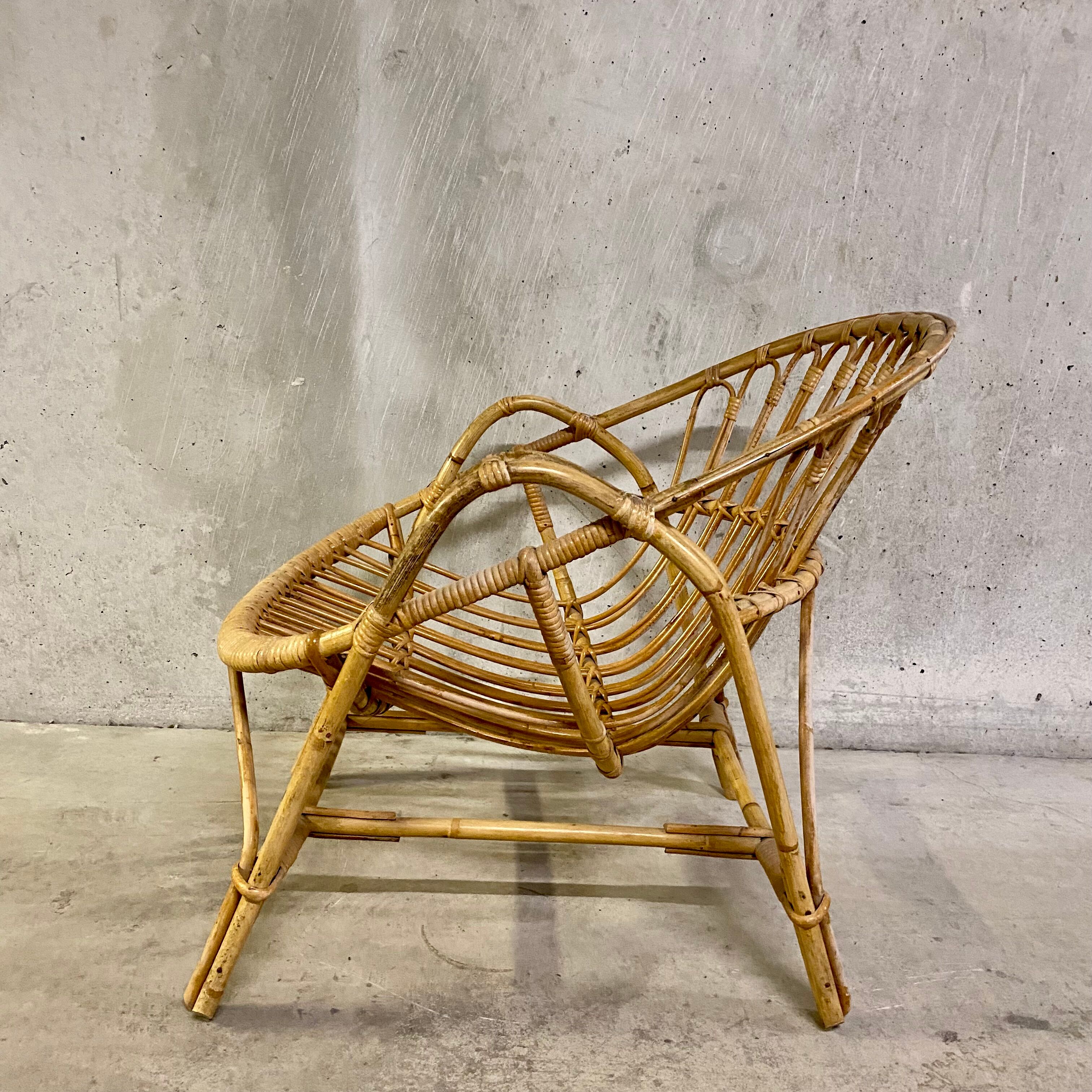 Rattan armchair