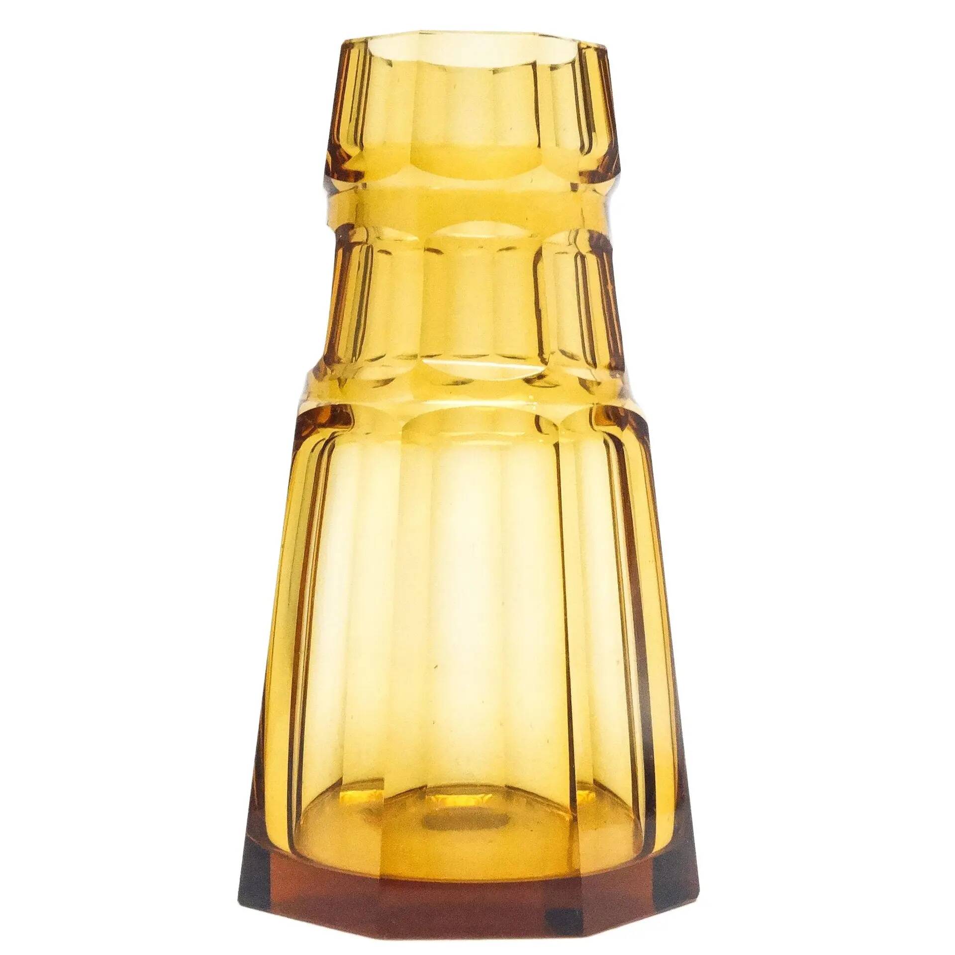Art Deco vase, crystal, Moser, Czechoslovakia, 1930s