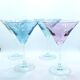 Verres à martini à pois