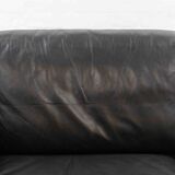 Bastiano Leather Sofa in Black by Tobia Scarpa for Gavina / Knoll