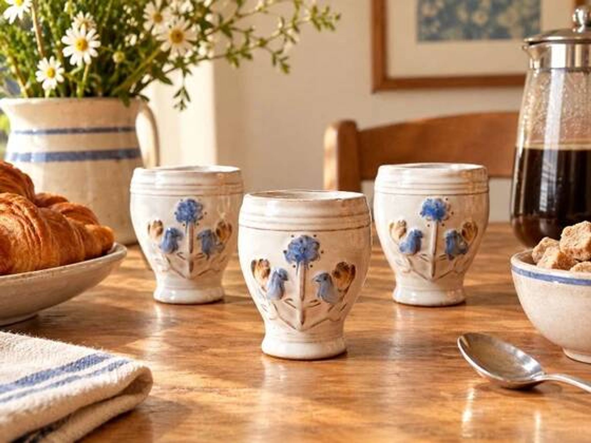 Tasses en céramique Van Melle oiseaux