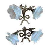 Lot de 2 appliques noeuds dorés