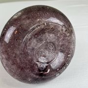 Vintage bubble glass soliflore vase in mauve/lilac.