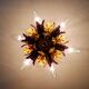 Golden metal ceiling light, Banci Firenze, 1970