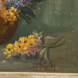 Tableaux Hst fleurs signé Jul. Carlier