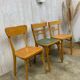 Lot 3 mismatched bistro chairs