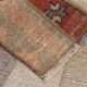 Red & Cream Long Turkish Vintage Runner Rug. 69x312Cm