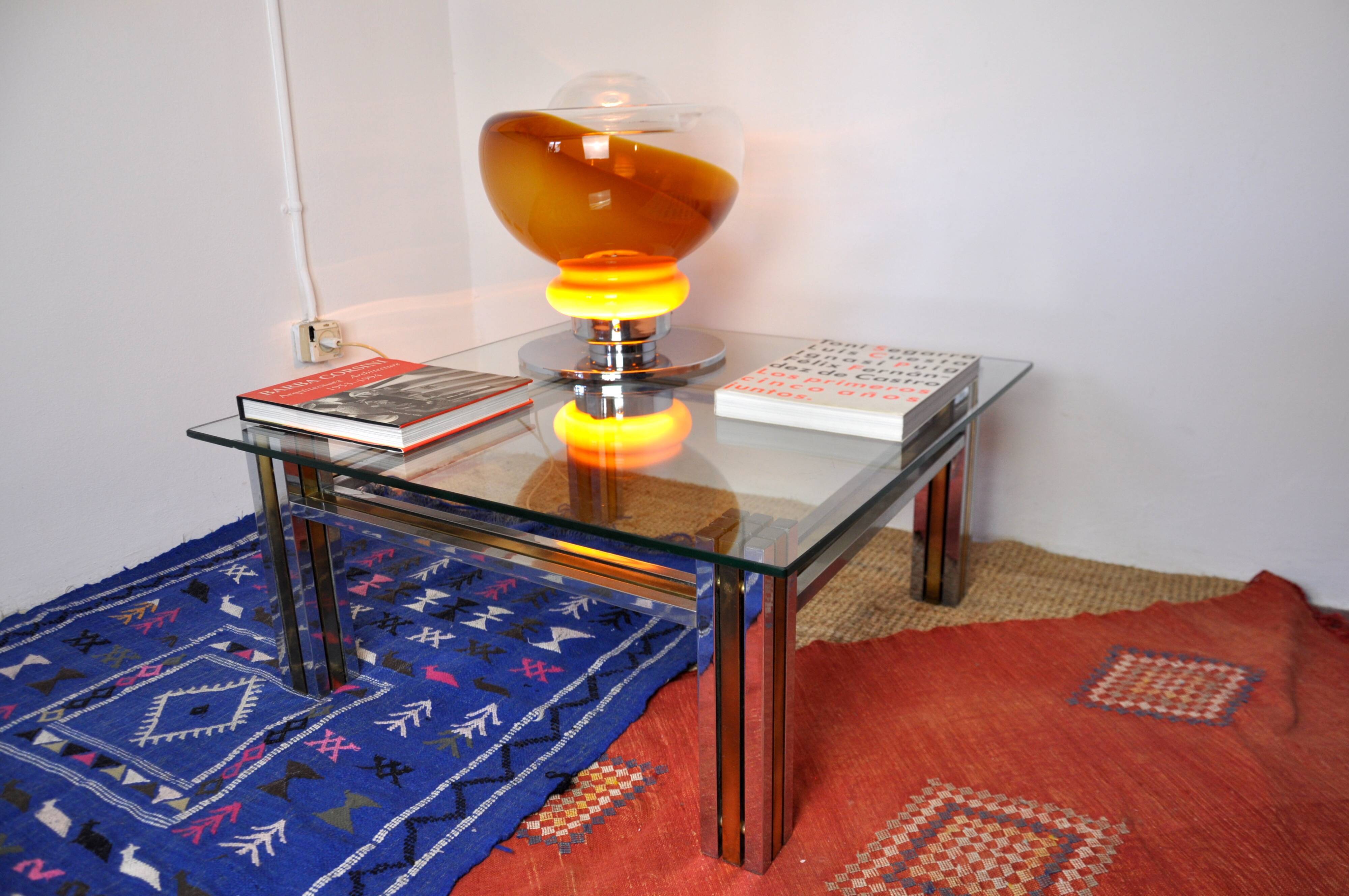 Table basse Hollywood Regency, Italie, 1970