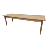 Farmhouse table turned foot and light wood 250cm