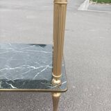 Vintage marble print serving table on wheels
