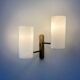 Vintage double wall light, brass and Perspex, Italy 1970
