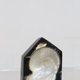 Ashtray, resin and mother-of-pearl inclusions, in the style of Jean Claude Dresse, 1970, vintage