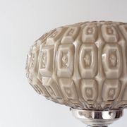 1940s Portuguese Art Deco Table Lamp with Gray Opaline Shade