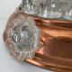 Exceptional flush ceiling light Italian Art Deco in copper and glass, 1940s, Italy