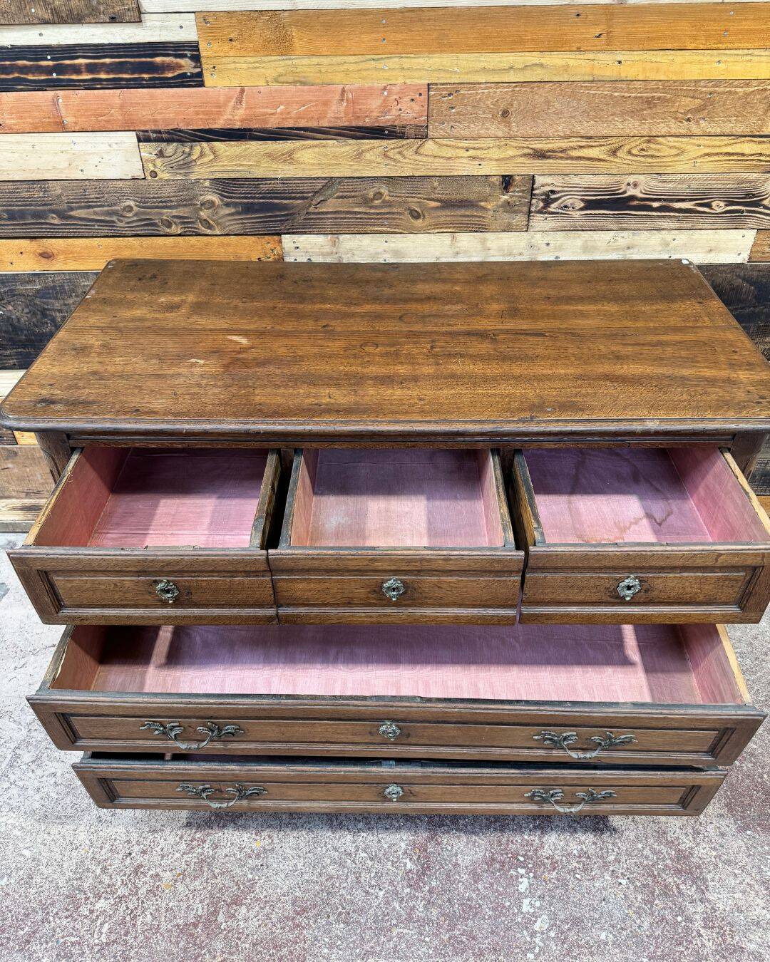 19th-century oak chest of drawers