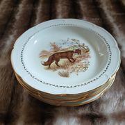 5 antique deep plates in porcelain