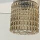 Old wall light in amber glass and plastic fixing base 1970
