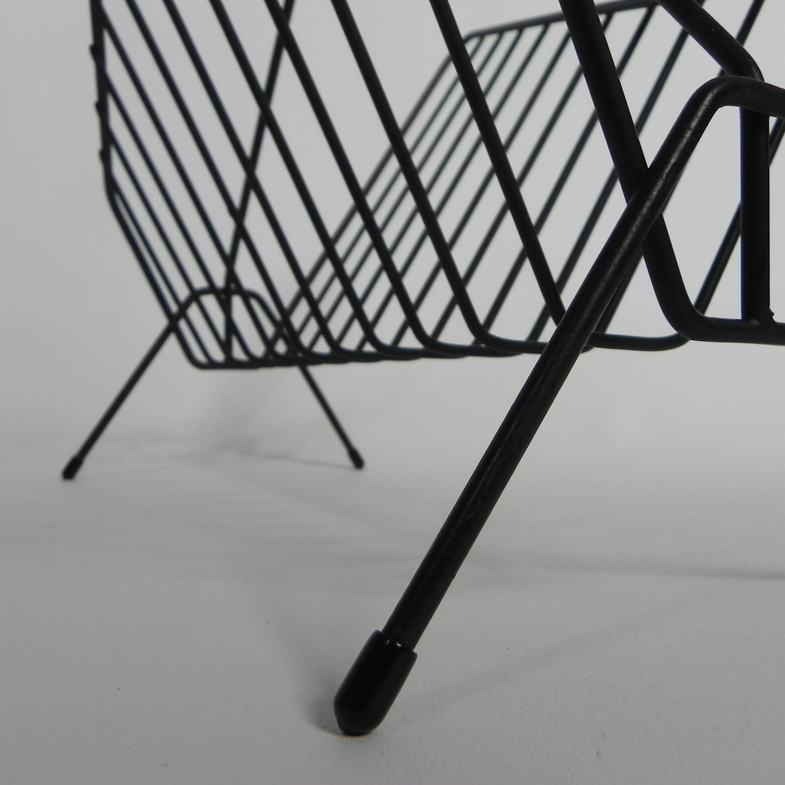 Metal magazine rack, newspaper rack, 1950s