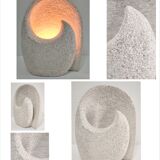 Lamp stone carved design 70s