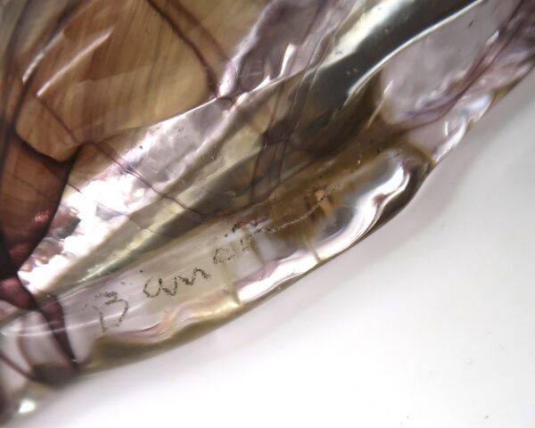 Mezouzah d'artiste signée en verre signée, années 90