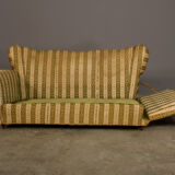 Living room set from the 1950s, 3-seater sofa and armchair.
