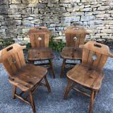 4 rustic mountain chair 60/70 years