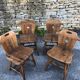 Set de 4 chaise rustique de montagne années 60/70