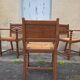 4 neo-Basque turned wood armchairs