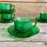 4 Arcoroc Sierra green cups