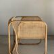 U-shaped armrest rattan armchair, grid canning