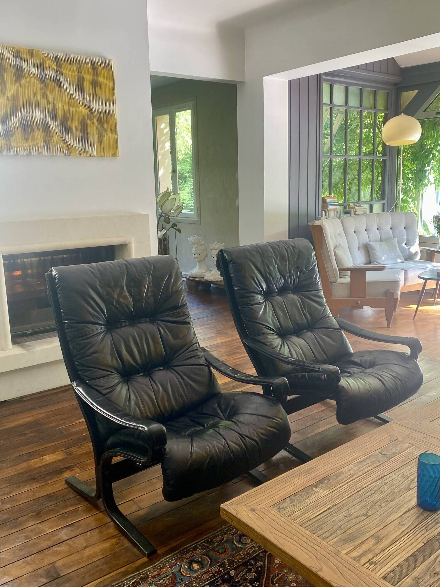 Pair of vintage Westnofa Siesta armchairs by Ingmar Relling 1960.