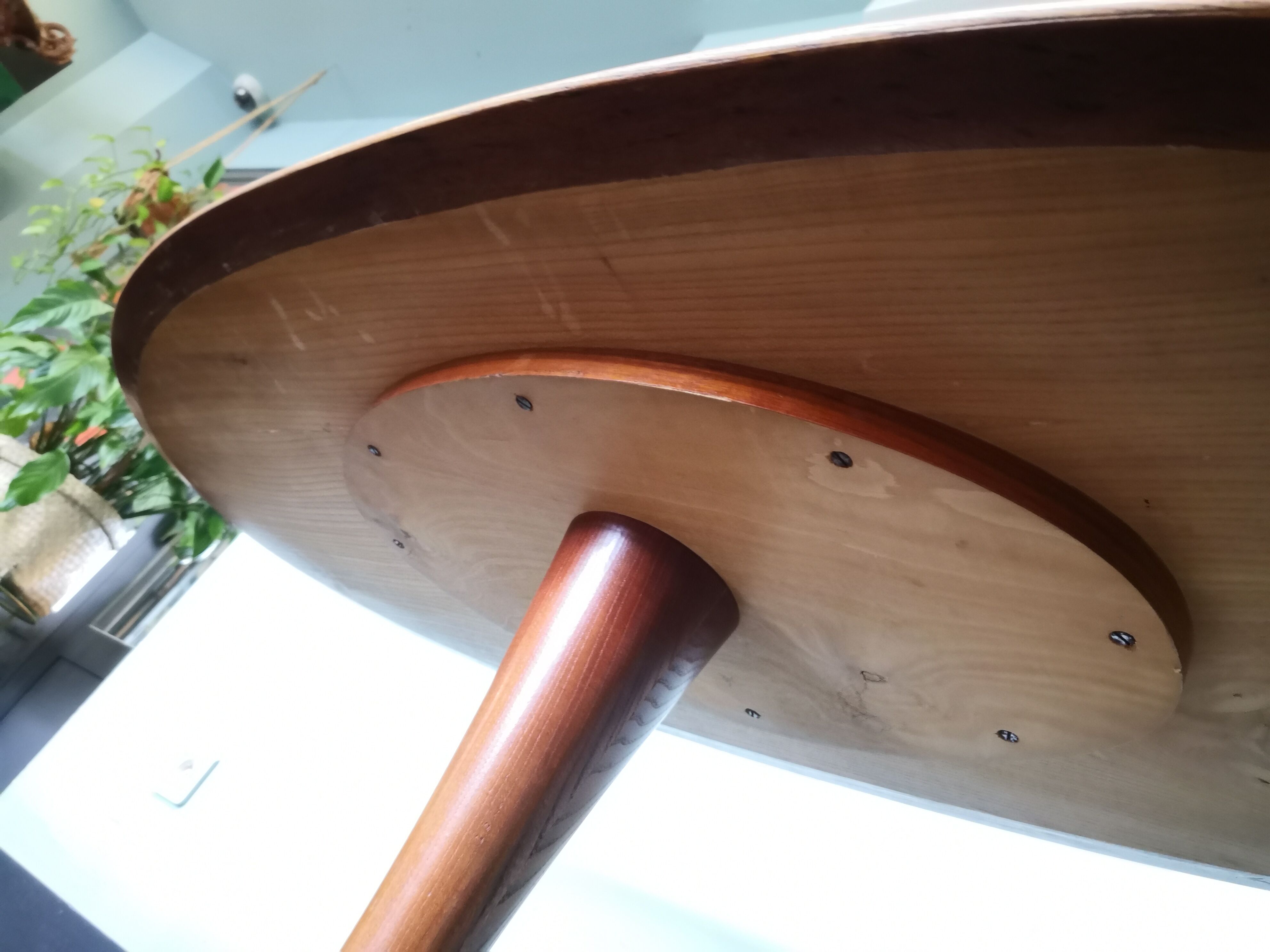 Czech vintage coffee table, wood and metal