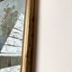 Huile 1950 mise sous verr, cadre bois doré