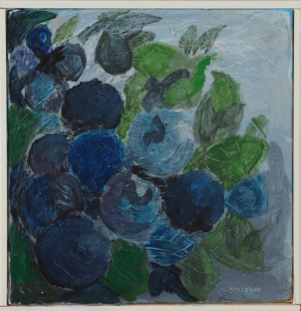 Swedish Oil on Canvas – “Blue Berries” by Martin Kallerup