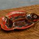 Grande coupe poisson Vallauris studio poterie milieu 20e siècle