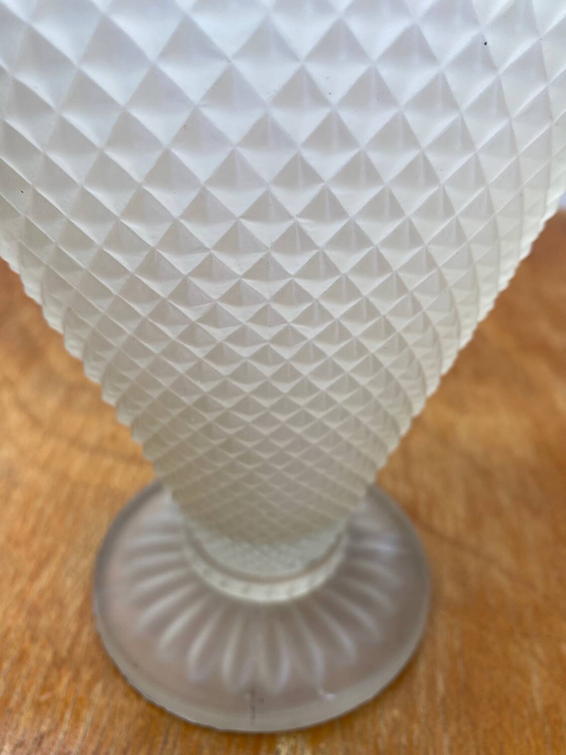 Frosted glass vase