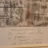 Framed lithograph