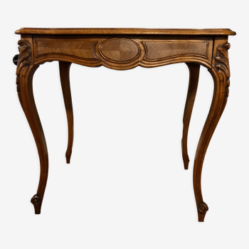 Table in walnut and marquetry desk mid-20th century