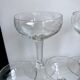 Set of 5 champagne glasses in crystal engraved 50s